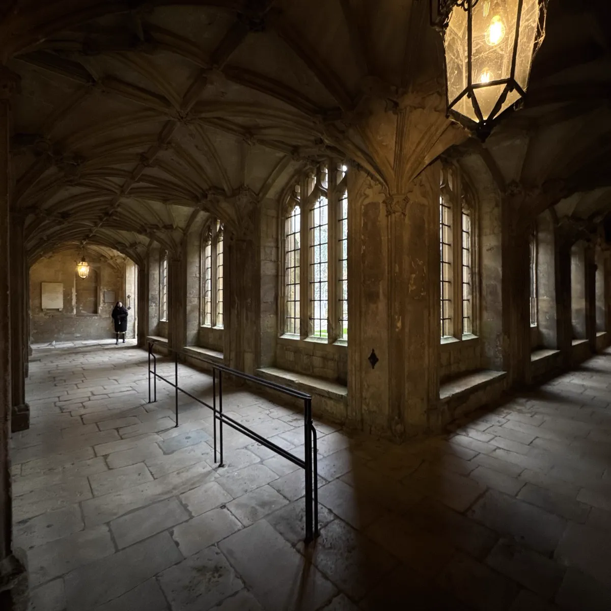 Gothic cloister with light